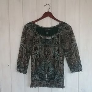 INC International Concepts Peasant Blouse Size S